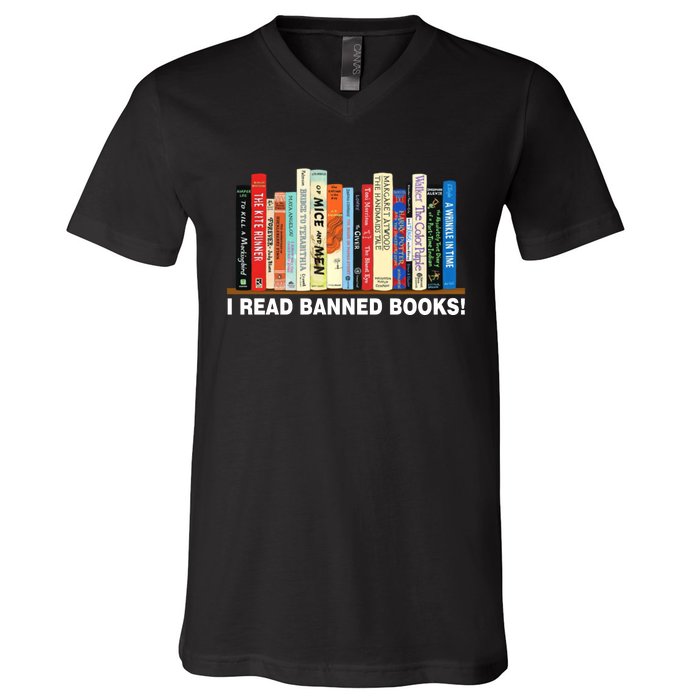 I Read Banned Books V-Neck T-Shirt