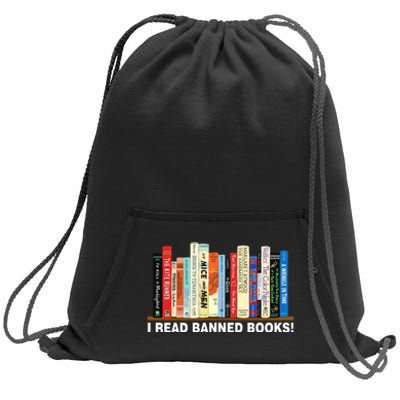 I Read Banned Books Sweatshirt Cinch Pack Bag