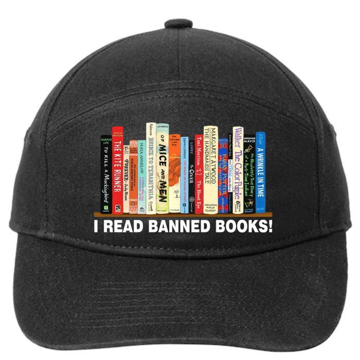 I Read Banned Books 7-Panel Snapback Hat