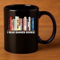 I Read Banned Books 11oz C Handle Ceramic Mug