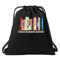 I Read Banned Books Drawstring Bag