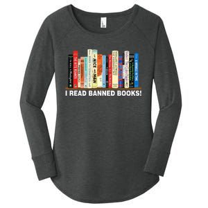 I Read Banned Books Women's Perfect Tri Tunic Long Sleeve Shirt