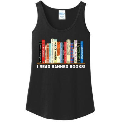 I Read Banned Books Ladies Essential Tank