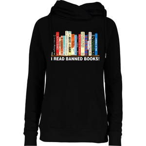 I Read Banned Books Womens Funnel Neck Pullover Hood