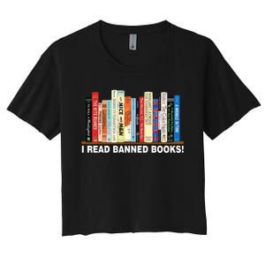 I Read Banned Books Women's Crop Top Tee