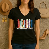 I Read Banned Books Women's V-Neck T-Shirt