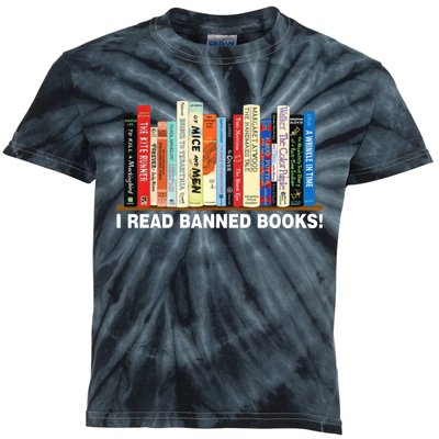 I Read Banned Books Kids Tie-Dye T-Shirt