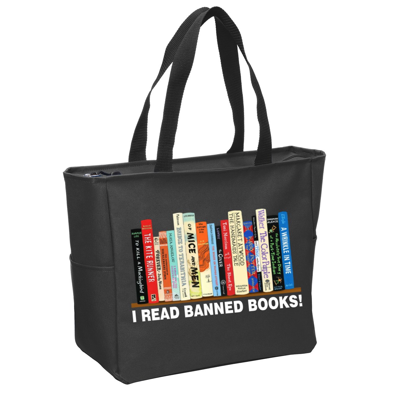 I Read Banned Books Zip Tote Bag
