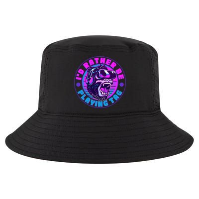 ID Rather Be Playing Tag Vr Gamer Ape Gorilla Cool Comfort Performance Bucket Hat