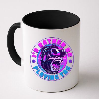 ID Rather Be Playing Tag Vr Gamer Ape Gorilla Mug
