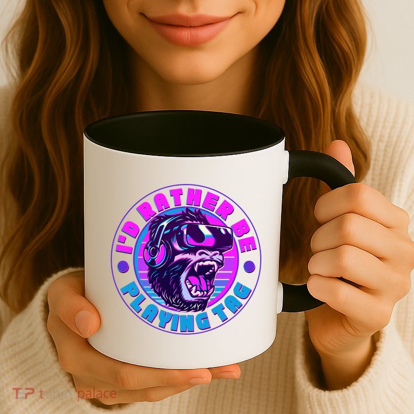 ID Rather Be Playing Tag Vr Gamer Ape Gorilla Mug