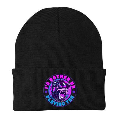 ID Rather Be Playing Tag Vr Gamer Ape Gorilla Beanie