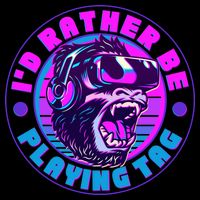 ID Rather Be Playing Tag Vr Gamer Ape Gorilla Toddler Hoodie