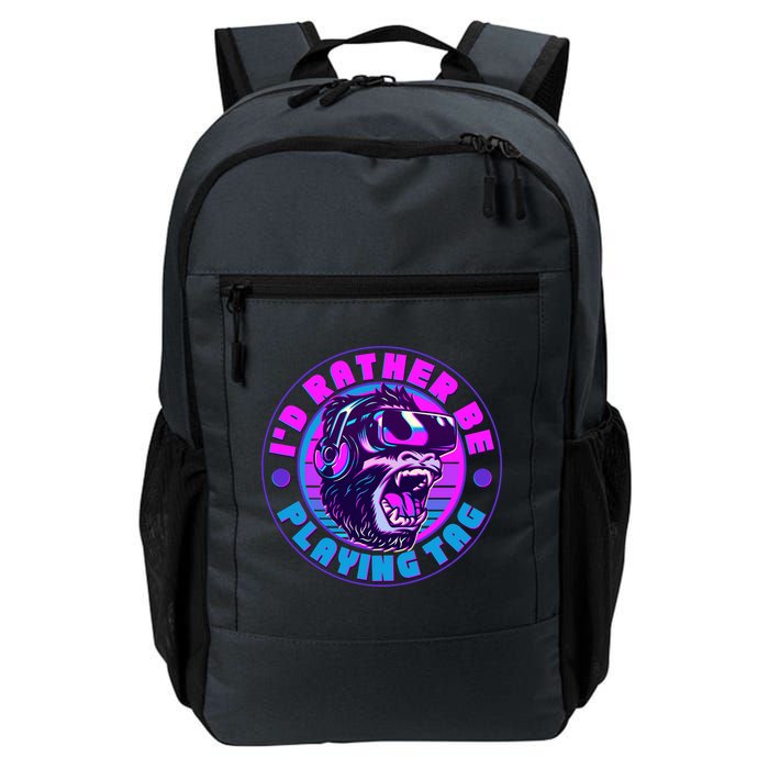 ID Rather Be Playing Tag Vr Gamer Ape Gorilla Backpack