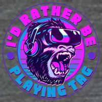 ID Rather Be Playing Tag Vr Gamer Ape Gorilla Baby Bodysuit