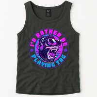 ID Rather Be Playing Tag Vr Gamer Ape Gorilla Tank Top