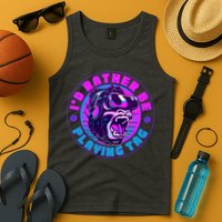 ID Rather Be Playing Tag Vr Gamer Ape Gorilla Tank Top