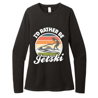 Id Rather Be Jetski Jet Skiing Fan Funny Jetski Cute Gift Womens CVC Long Sleeve Shirt