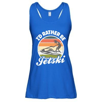 Id Rather Be Jetski Jet Skiing Fan Funny Jetski Cute Gift Ladies Essential Flowy Tank