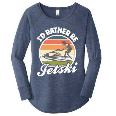 Id Rather Be Jetski Jet Skiing Fan Funny Jetski Cute Gift Women's Perfect Tri Tunic Long Sleeve Shirt