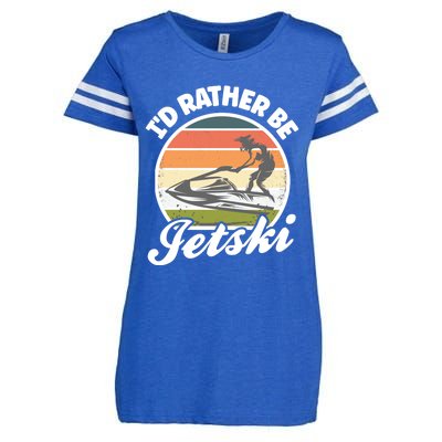 Id Rather Be Jetski Jet Skiing Fan Funny Jetski Cute Gift Enza Ladies Jersey Football T-Shirt