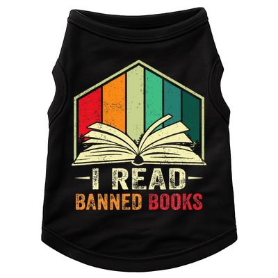 I Read Banned Books Week Librarian Freedom Reader Nerd Doggie Tank