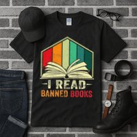 I Read Banned Books Week Librarian Freedom Reader Nerd Tall T-Shirt