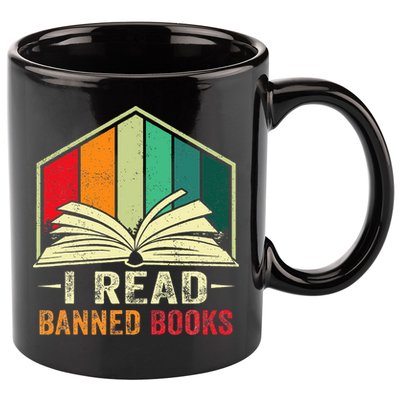 I Read Banned Books Week Librarian Freedom Reader Nerd 11oz C Handle Ceramic Mug