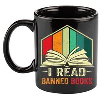 I Read Banned Books Week Librarian Freedom Reader Nerd 11oz C Handle Ceramic Mug