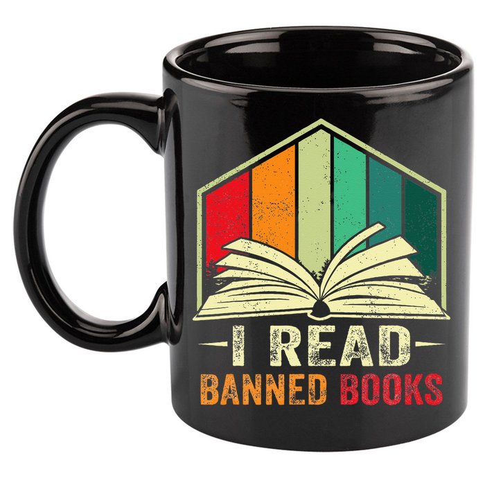 I Read Banned Books Week Librarian Freedom Reader Nerd 11oz C Handle Ceramic Mug