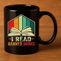 I Read Banned Books Week Librarian Freedom Reader Nerd 11oz C Handle Ceramic Mug