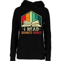 I Read Banned Books Week Librarian Freedom Reader Nerd Womens Funnel Neck Pullover Hood