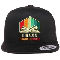 I Read Banned Books Week Librarian Freedom Reader Nerd Flat Bill Trucker Hat