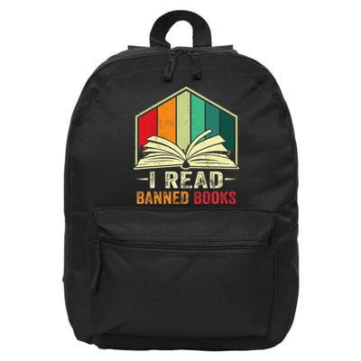 I Read Banned Books Week Librarian Freedom Reader Nerd 16 in Basic Backpack