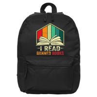 I Read Banned Books Week Librarian Freedom Reader Nerd 16 in Basic Backpack