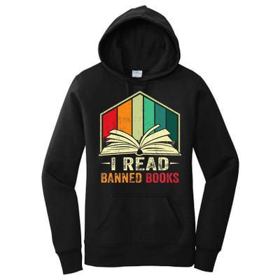 I Read Banned Books Week Librarian Freedom Reader Nerd Women's Pullover Hoodie
