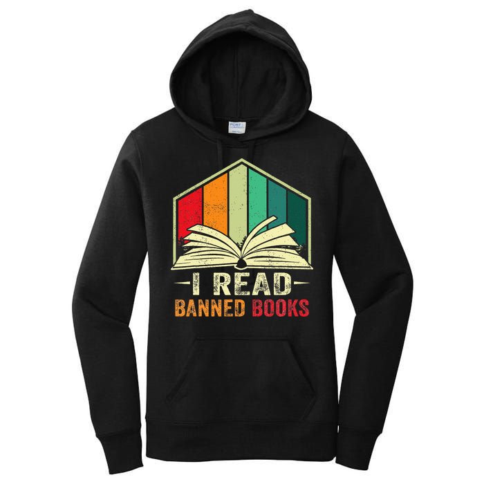 I Read Banned Books Week Librarian Freedom Reader Nerd Women's Pullover Hoodie