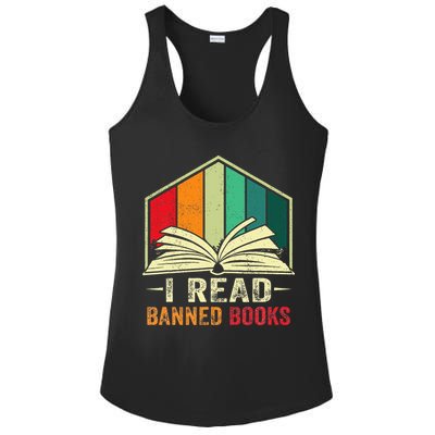 I Read Banned Books Week Librarian Freedom Reader Nerd Ladies PosiCharge Competitor Racerback Tank