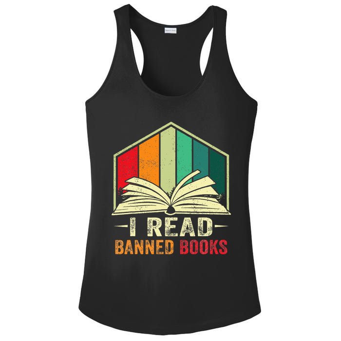 I Read Banned Books Week Librarian Freedom Reader Nerd Ladies PosiCharge Competitor Racerback Tank