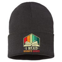 I Read Banned Books Week Librarian Freedom Reader Nerd Sustainable Knit Beanie