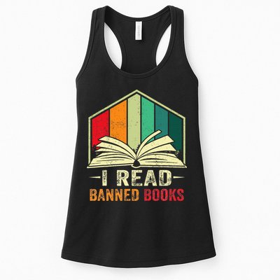 I Read Banned Books Week Librarian Freedom Reader Nerd Womens Tank Top