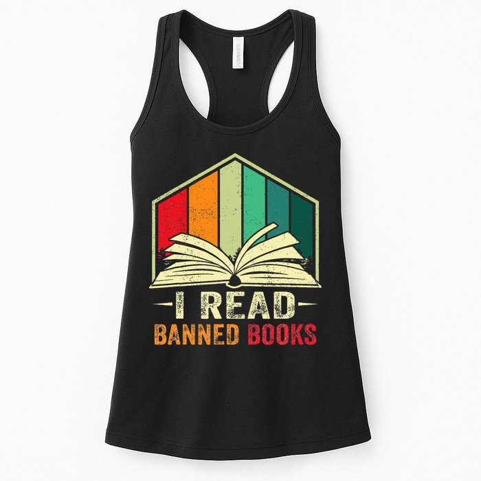 I Read Banned Books Week Librarian Freedom Reader Nerd Womens Tank Top