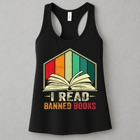 I Read Banned Books Week Librarian Freedom Reader Nerd Womens Tank Top