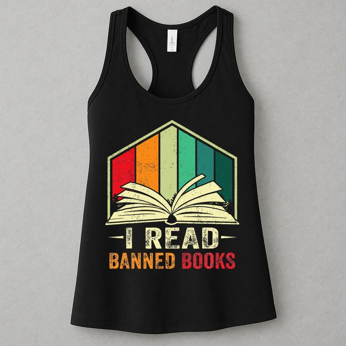 I Read Banned Books Week Librarian Freedom Reader Nerd Womens Tank Top
