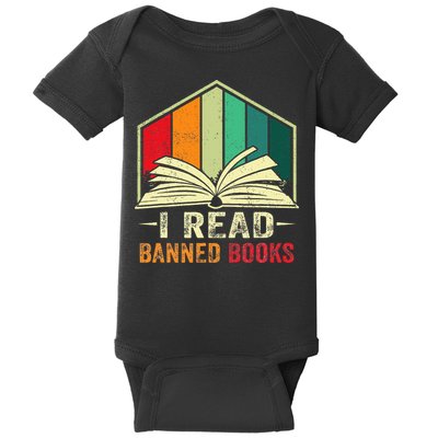 I Read Banned Books Week Librarian Freedom Reader Nerd Baby Bodysuit