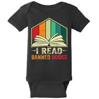 I Read Banned Books Week Librarian Freedom Reader Nerd Baby Bodysuit