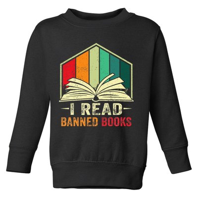 I Read Banned Books Week Librarian Freedom Reader Nerd Toddler Sweatshirt