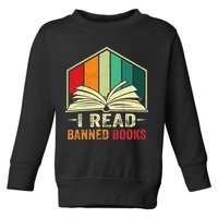 I Read Banned Books Week Librarian Freedom Reader Nerd Toddler Sweatshirt