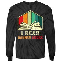 I Read Banned Books Week Librarian Freedom Reader Nerd Tie-Dye Long Sleeve Shirt