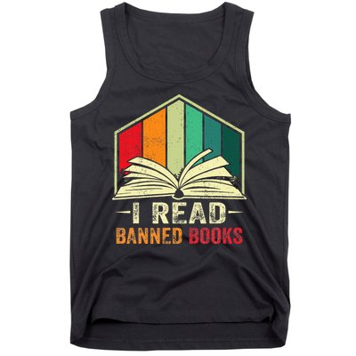 I Read Banned Books Week Librarian Freedom Reader Nerd Tank Top